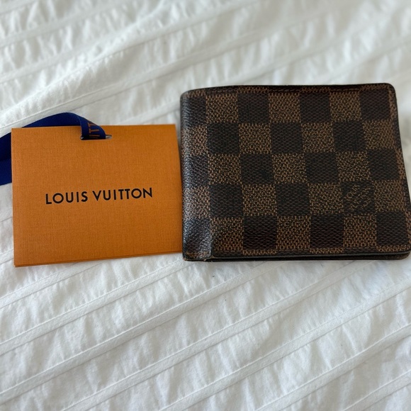 Louis Vuitton Dark Brown Checkered Card Holder - Picture 1 of 5